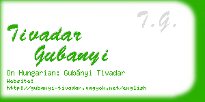 tivadar gubanyi business card